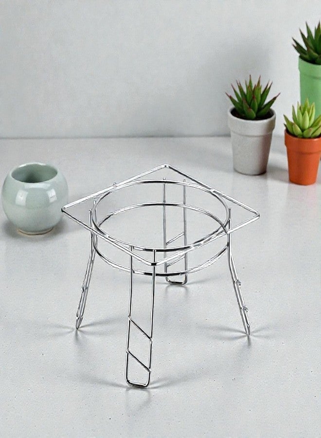 STANDIFY® Pod & Matka Stand Stainless Steel Heavy Duty Water Pot & Matka Holder Table Organizer Space-Saving Multi-Purpose Rack. - Image 2