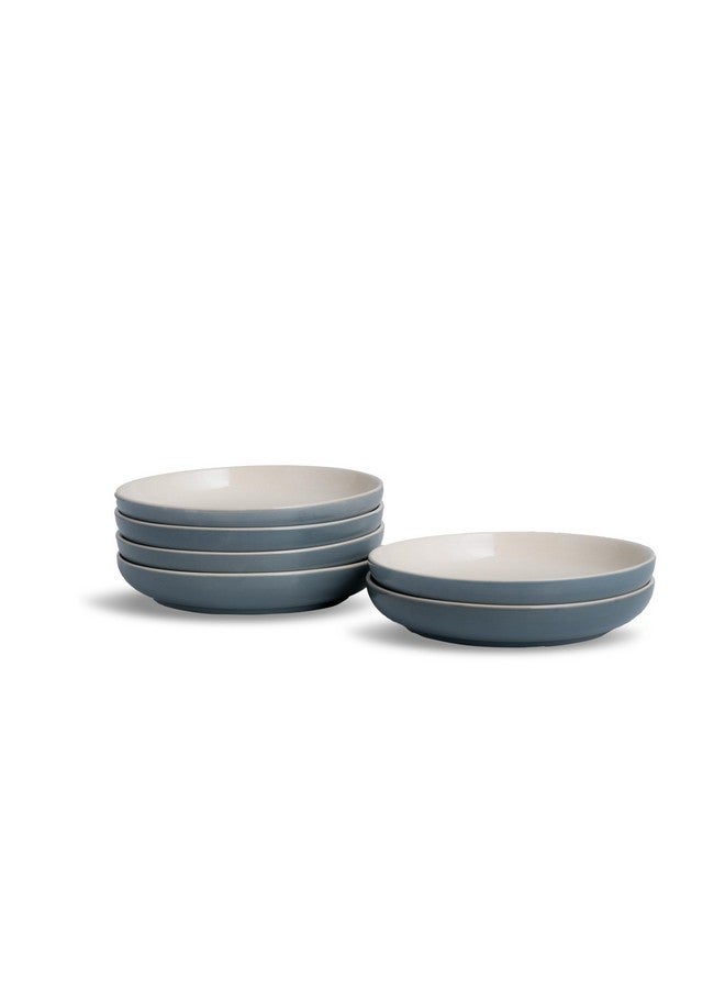 طقم أطباق وجبات خفيفة من 6 قطع، سلسلة بطيئة رمادية | تشطيب لامع | أطباق وجبات خفيفة من 6 قطع | أطباق حلوى | طبق وجبات خفيفة (أطباق وجبات خفيفة عميقة - رمادي، 6 قطع)