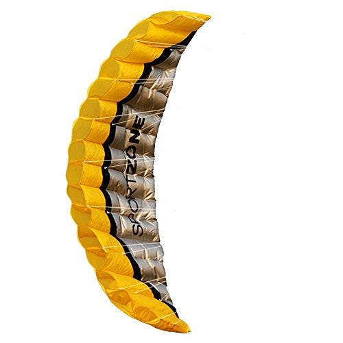 Hengda Kite 25م طائرات ورقية مزدوجة الخطوط للبهجة طائرات ورقية ناعمة للشاطئ بألوان الأزرق والأحمر والأخضر والأصفر مع أداة الطيران - Image 1