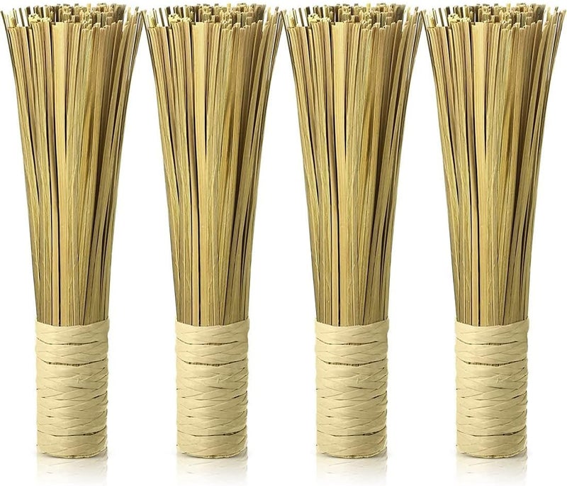 Aputue Kitchen Cleaning Brush, 4Pcs Bamboo Scrub Brushes with Wooden Handle, Efficient Dishwashing Brush for Nonstick Cookware, Pots Pans Grill Utensils Cleaning, Natural Cleaning Brush for Kitchen - Image 1