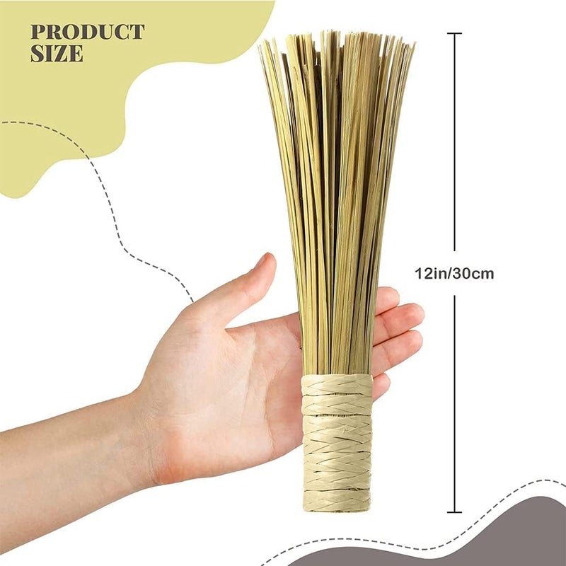 Aputue Kitchen Cleaning Brush, 4Pcs Bamboo Scrub Brushes with Wooden Handle, Efficient Dishwashing Brush for Nonstick Cookware, Pots Pans Grill Utensils Cleaning, Natural Cleaning Brush for Kitchen - Image 2