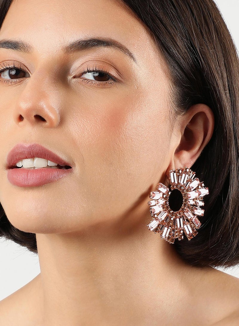 SOHI Rose Stones Artificial Stud Earring Jewellery - Image 4
