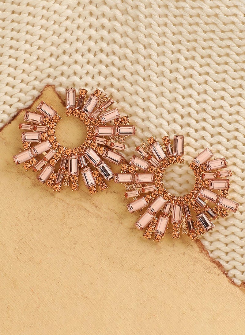SOHI Rose Stones Artificial Stud Earring Jewellery - Image 5