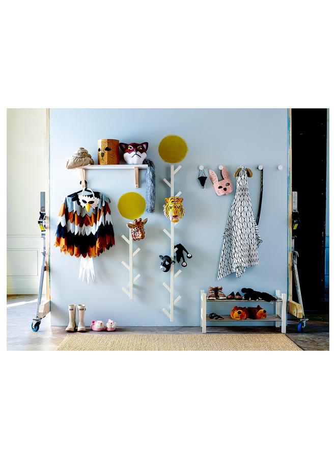 زبون مقعد مع تخزين للأحذية، أبيض، 108x34x50 سم - Image 5