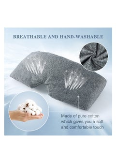 Generic Handmade Cotton Sleep Mask Blackout ,Comfortable Breathable Eye Mask for Sleeping Adjustable Blinder Blindfold Airplane with Travel Pouch,Best Night Companion Eyeshade for Women Men Kid  - Image 2