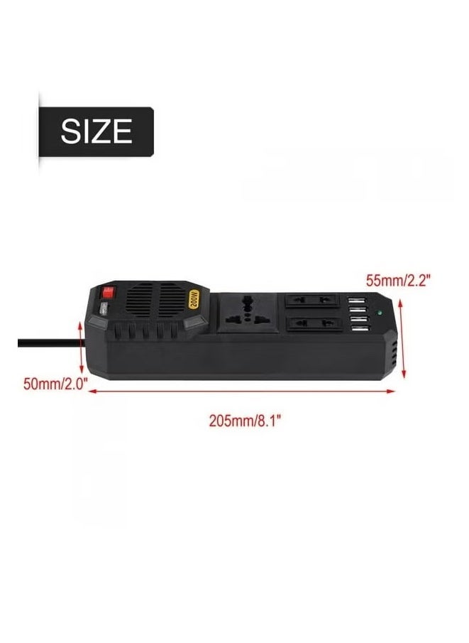ELTRAZONE - 200W Power Inverter DC 12V to 220V AC Car Power Inverter – High Capacity, Compact Voltage Converter for Laptops, Smartphones & Electronic Devices – Reliable and Portable Power Solution for Vehicles - Image 1