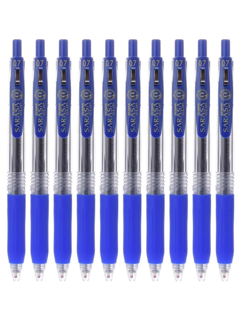 زيبرا مجموعة أقلام حبر جل مكونة من 10 قطع أزرق - Image 1