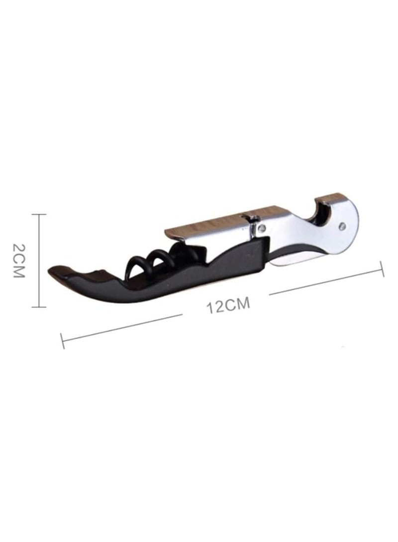 Stainless Steel Wine Cap Opener Black/Silver 4.7x0.8inch  - Image 2