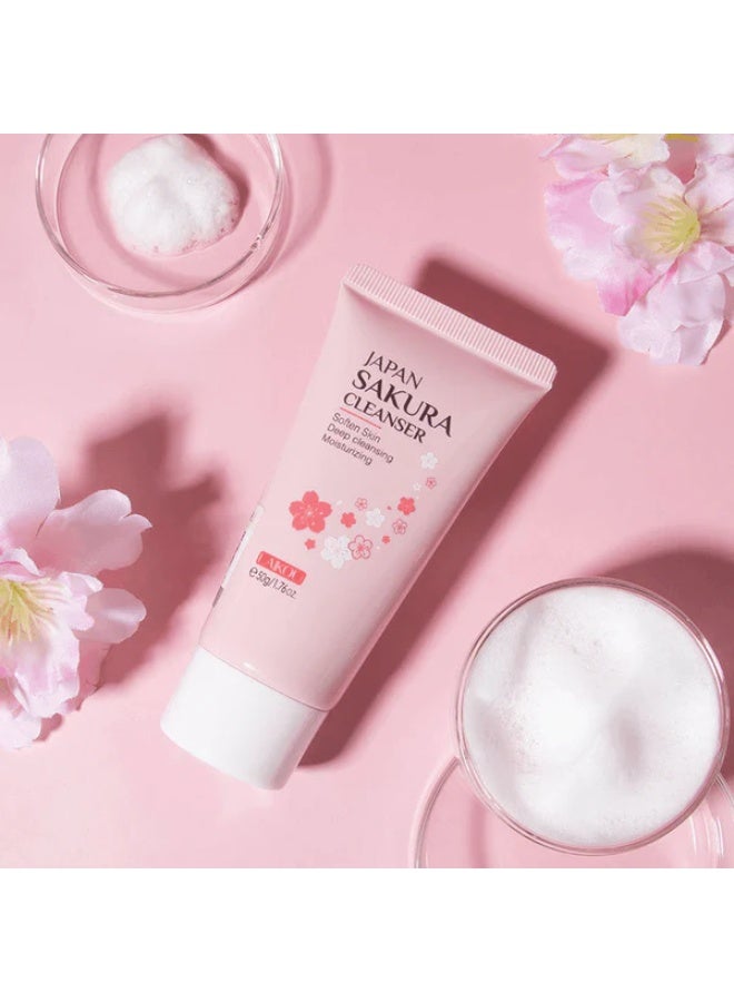 لايكو منظف الوجه الياباني ساكورا لتنظيف المسام والرؤوس السوداء - 50 جرام - Image 2