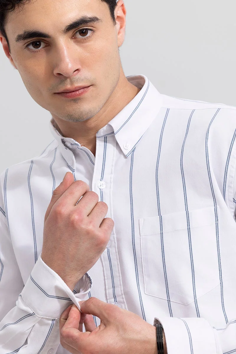 SNITCH String Stripe White Shirt