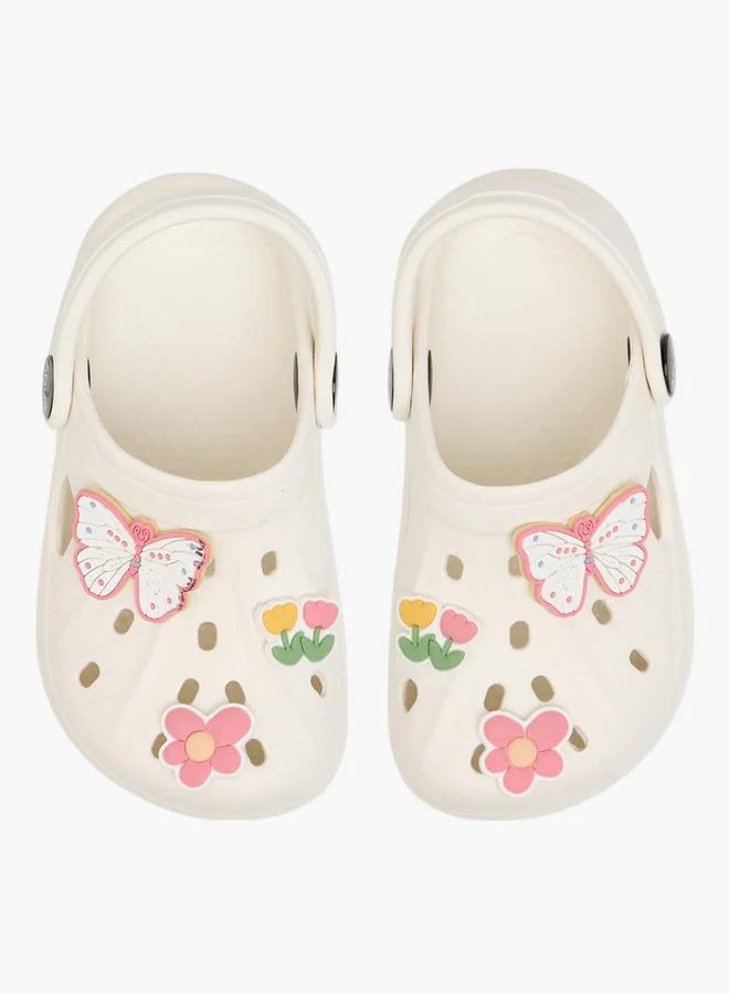 أكوا Girls Jibbitz Accent Clogs with Backstrap