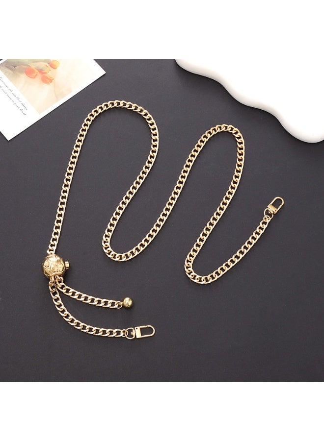 NIBEMINENT Beaded Phone Lanyard, Anti Lost Removable Wrist Strap, Metal Sliver Bracelet Pendant, Phone Keychain Lanyard - Image 1