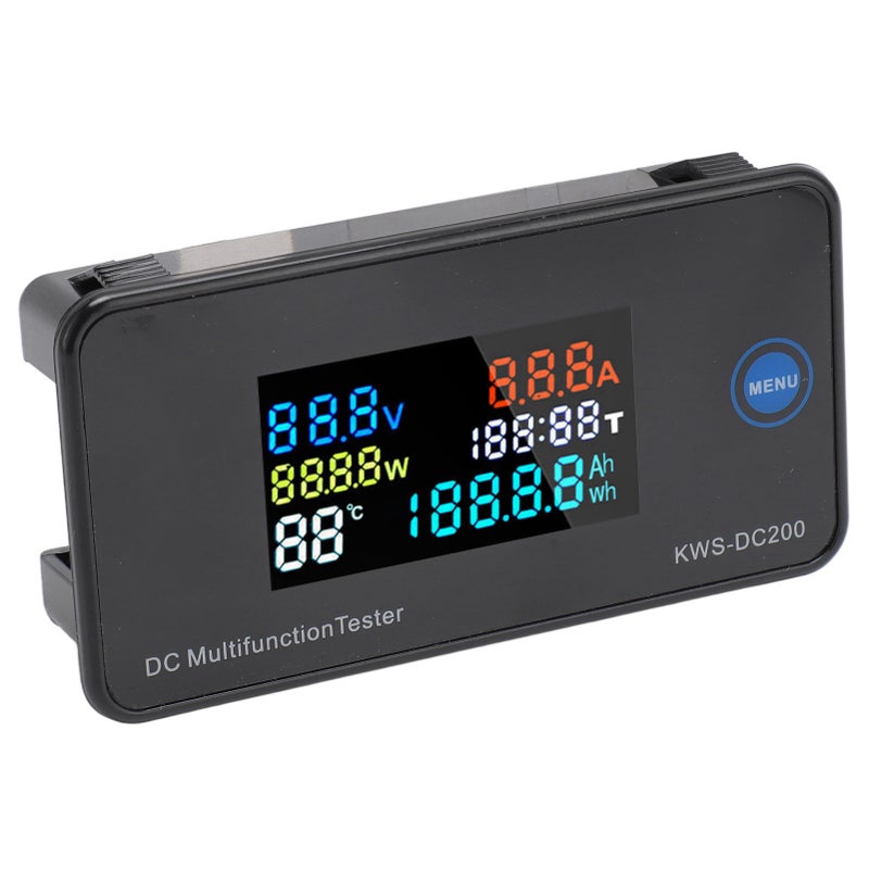 DC Digital Voltmeter Ammeter: 8‑120V Direct Power 0‑200V External Power, Full View Color LCD Screen - Wear Proof ABS Case, Multi Function Meter for Electrical Testing & DC Circuit Monitoring - Image 4