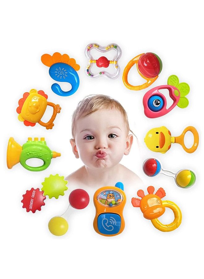Beauenty 12 Pcs Baby Teether Toy Rattle Set Toys - Image 1