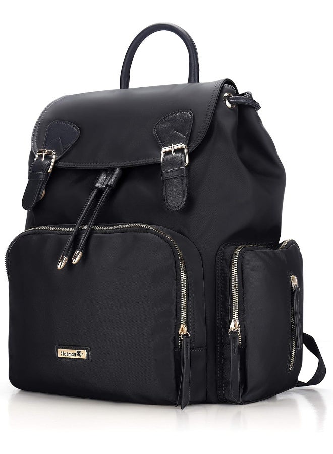 Hafmall Diaper Bag, Waterproof Multi-Function Travel Baby Backpack Diaper Bag with Insulated Pockets, Stylish & Durable (Black) - Image 1