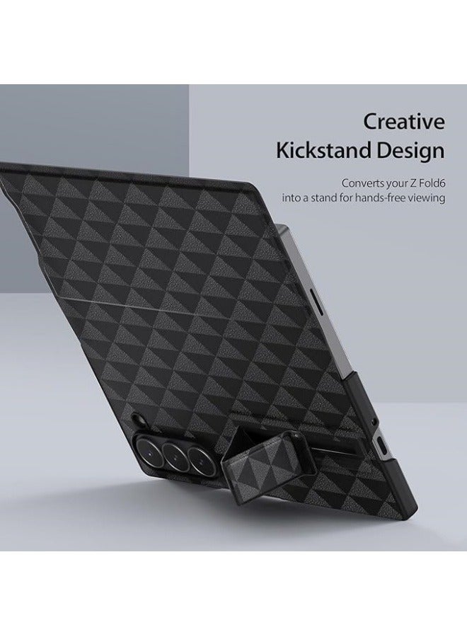Flip Case for Galaxy Z Fold 6 2024 Case with Card Slot, Magnetic Leather Folio Bracket Case Shell for Z Fold 6 5G  - Image 3