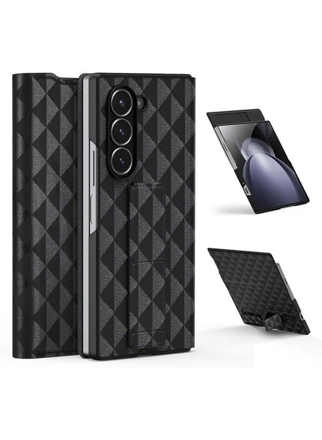 Flip Case for Galaxy Z Fold 6 2024 Case with Card Slot, Magnetic Leather Folio Bracket Case Shell for Z Fold 6 5G  - Image 1