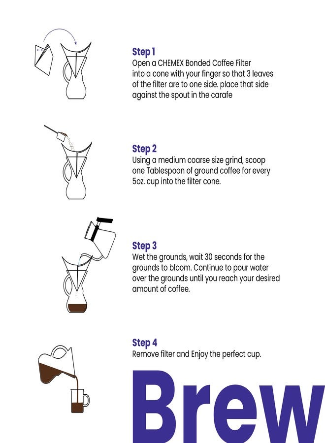 Chemex Pour-Over Glass Coffeemaker - Colored Glass Handle Series - 6-Cup Gold - Exclusive Packaging - Image 4