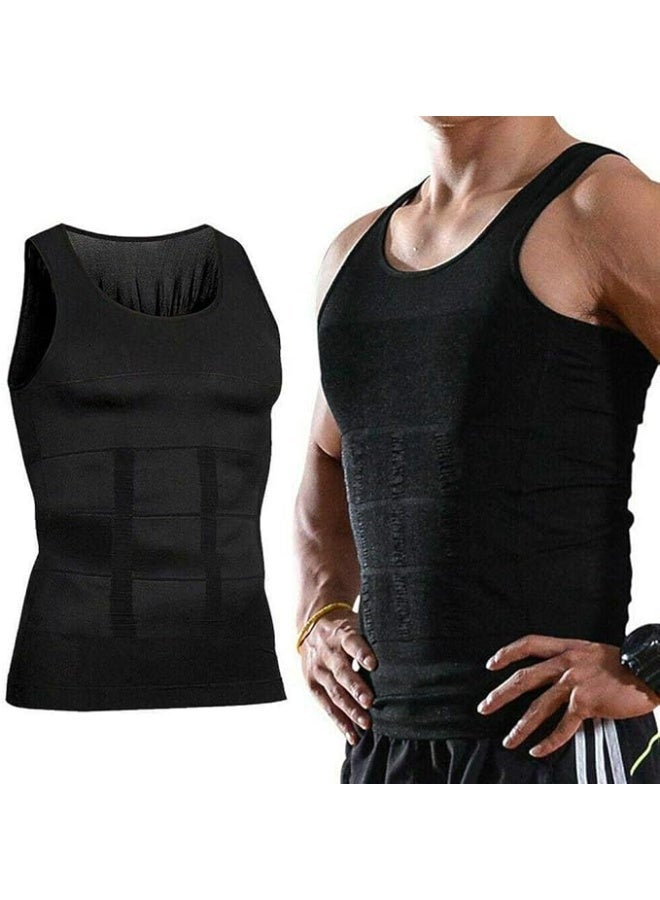 Men Slimming Compression Vest – Body Shaper for Chest, Belly & Waist Support – Lightweight Fitness Undershirt for Workout, Running & Daily Wear - Image 3