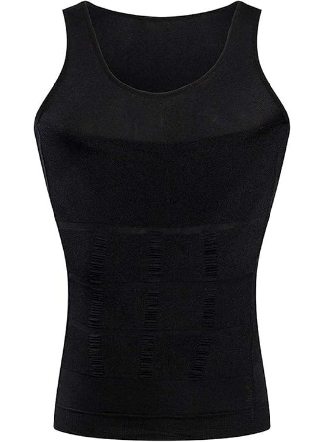 Men Slimming Compression Vest – Body Shaper for Chest, Belly & Waist Support – Lightweight Fitness Undershirt for Workout, Running & Daily Wear - Image 2