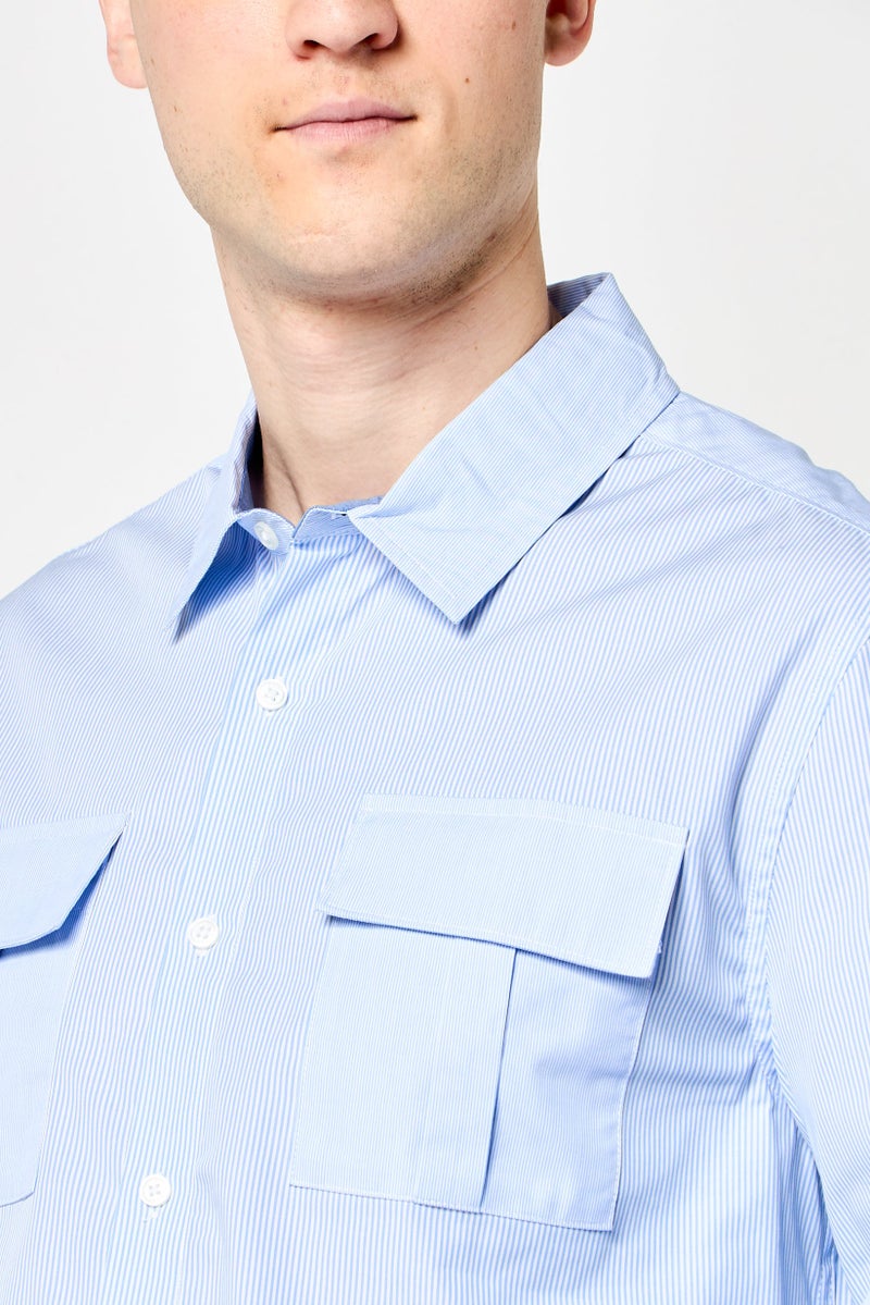 DKNY Men Regular Fit Long Sleeve Stripe Casual Shirt, Multicolor - Image 3