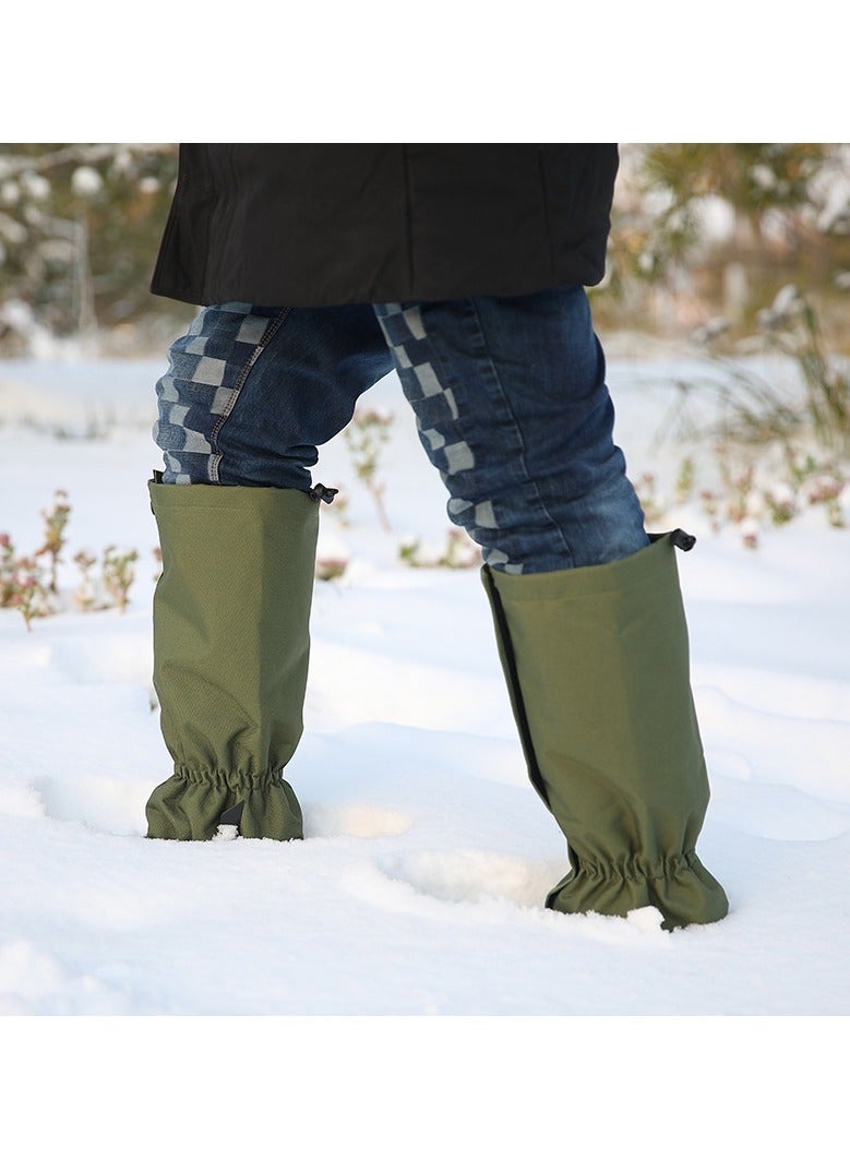Outdoor Hiking Gaiters - Waterproof Sandproof Snow Leg Gaiters Durable Adjustable Boot Covers for Mountaineering Camping - Image 2