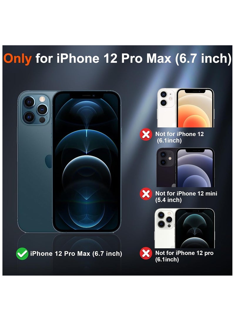 ACLIX Clear Magnetic Case for iPhone 12 Pro Max , Compatible with MagSafe, Plating Luxury Cover, Clear Soft TPU Shockproof Protective Phone Case (Navy Blue) - Image 2