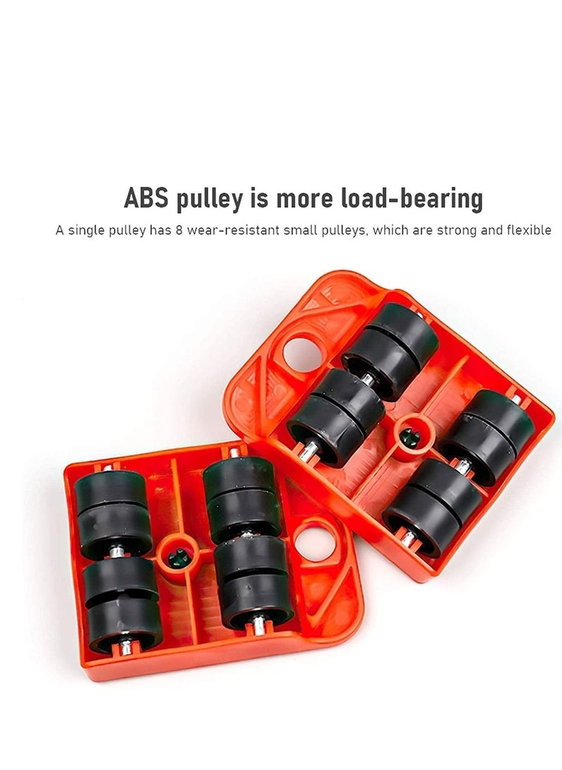 Furniture Lifter Kit, Furniture Sliders Heavy 5 Piece Set Moving Roller Kit with 1 Lifting Rod and 4 Sliding Rods Furniture Lifter Mover Tool Set for Fridge/Sofa Furniture Transport Tools Set - Image 5