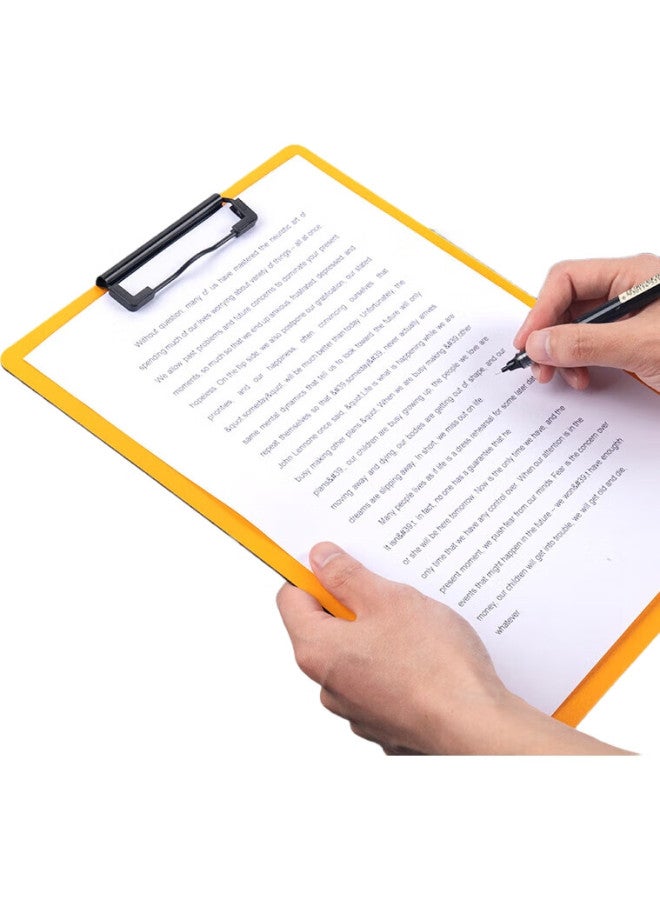 Fizz Feizhi (Fizz) High-Quality A4 Thick Pp Writing Clipboard/Desk Pad/Hard File Folder/Office Supplies/Student Stationery, Orange A6383 - Image 1