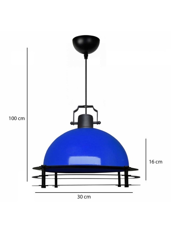 مصباح سقف معدني أزرق – تصميم قبّة عصري - Image 2