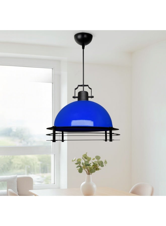 مصباح سقف معدني أزرق – تصميم قبّة عصري - Image 3