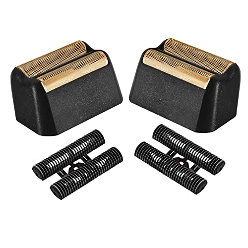 colorski 2 pcs Professional 5 Star Series Finale Shaver Shaper Replacement Super Close Gold Foil and Cutter Bar Assembly, Compatible with Wahl Shaver Foil Model 7043-100,Shaving for Barbers and Stylists - Image 2