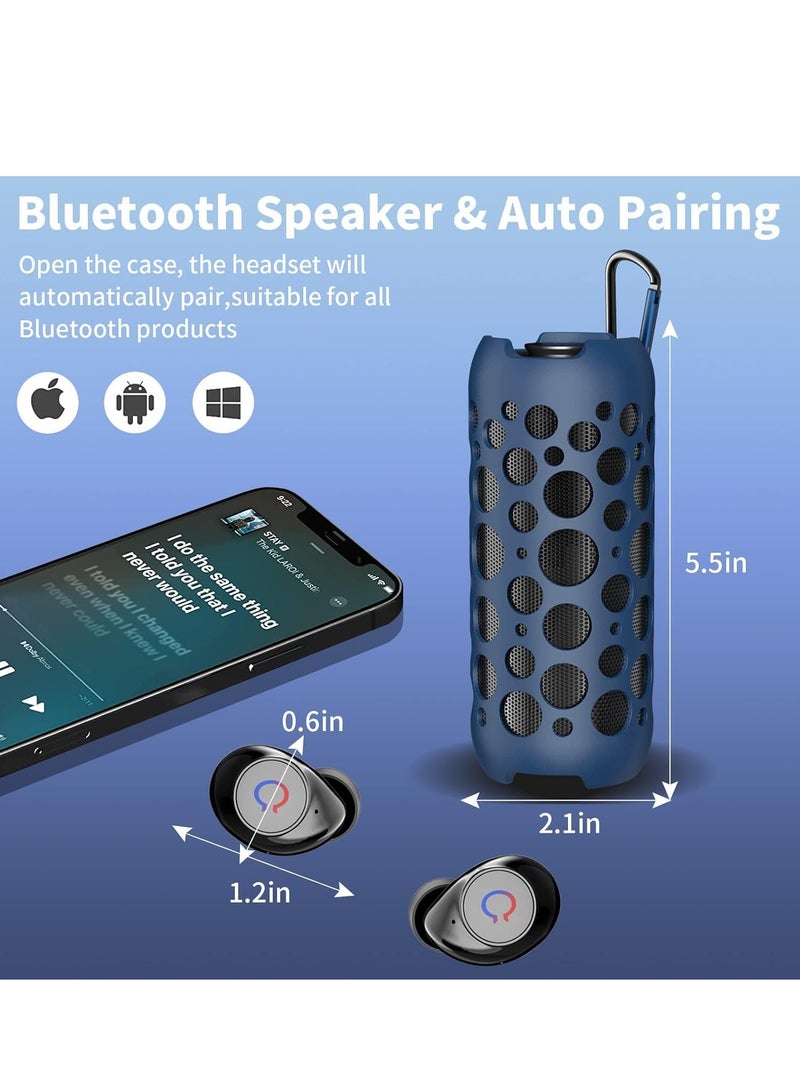 Loquat Bluetooth Speakers with Earbuds Wireless Headphone Speakers IPX5 Waterproof with RGB Lights  - Image 3