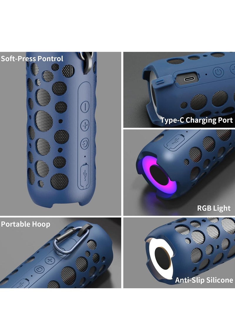 Loquat Bluetooth Speakers with Earbuds Wireless Headphone Speakers IPX5 Waterproof with RGB Lights  - Image 4