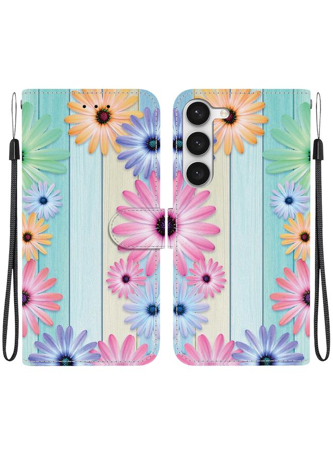 S-TOP Case For Samsung Galaxy S23+ 5G Crystal Texture Colored Drawing Leather Phone Case - Image 1