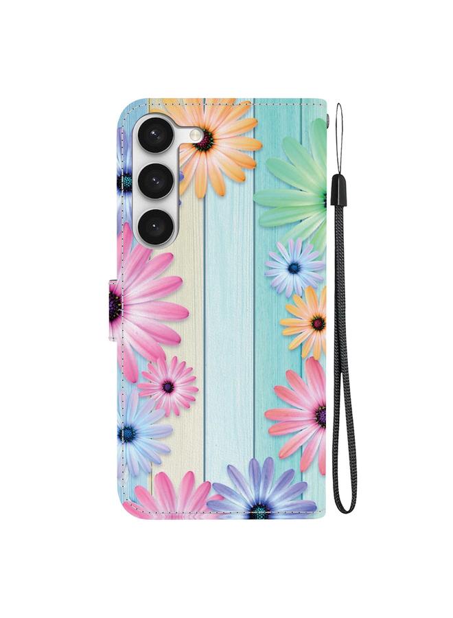 S-TOP Case For Samsung Galaxy S23+ 5G Crystal Texture Colored Drawing Leather Phone Case - Image 3