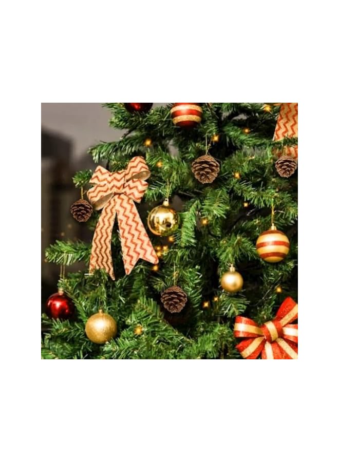 The Bros 18 Pcs Natural with String Golden Pinecone Christmas Tree Hanging Ornament for Wreath Garlands Decoration Natural Pine Cones With String for DIY Crafts Home Decoration (Gold) - Image 5