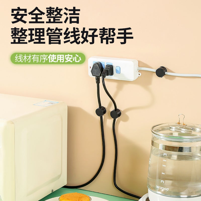 Magnetic Cable Organizer Desktop Cable Buckle Data Cable Charging Cable Winder Seamless Non-Punch Storage Holder - Image 3