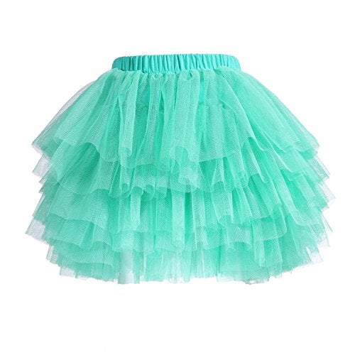 elamccor Tutu Skirt for Baby Girl Toddler 6 Layered Tulle Skirts 1-8T Green - Image 1