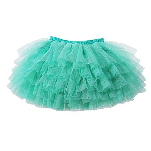 elamccor Tutu Skirt for Baby Girl Toddler 6 Layered Tulle Skirts 1-8T Green - Image 2