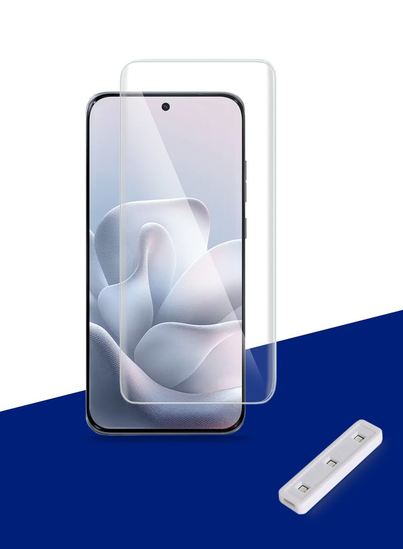 Wtech Motorola Edge 70 Fusion 5G 2026 Premium Curved Edges UV Full Glue Full Cover Tempered Glass Screen Protector (MSGUCN) - Clear - Image 1