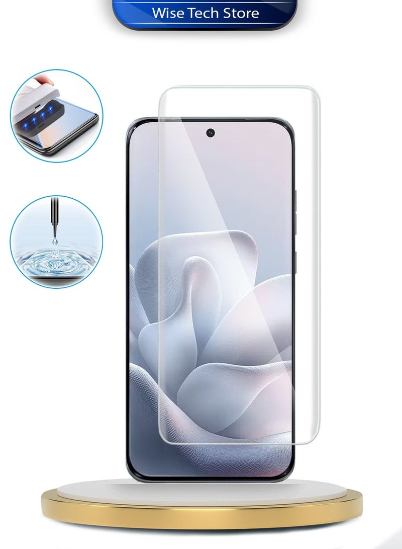 Wtech Motorola Edge 70 Fusion 5G 2026 Premium Curved Edges UV Full Glue Full Cover Tempered Glass Screen Protector (MSGUCN) - Clear - Image 3