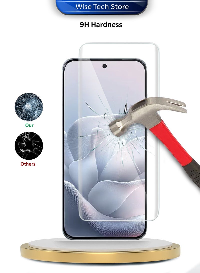 Wtech Motorola Edge 70 Fusion 5G 2026 Premium Curved Edges UV Full Glue Full Cover Tempered Glass Screen Protector (MSGUCN) - Clear - Image 4