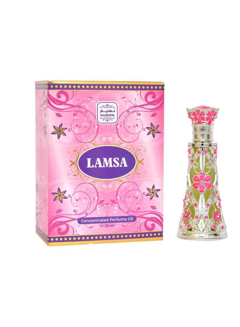 Naseem Naseem Lamsa Perfume Oil 20ml - Subtle Tone Eau De Parfum for Men & Women - Long Lasting Fragrance with Fresh, Floral, and Woody Notes - Ideal for Daily Wear & Special Occasions