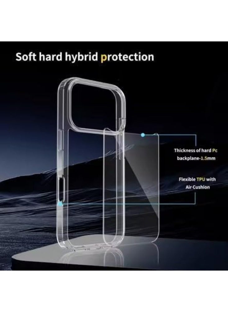 Clear Protective Case Compatible with iPhone 17 Pro 6.3-Inch, Slim Crystal Transparent Hard PC Shell Back Cover, Shockproof Design, Anti-Fingerprint - Image 4