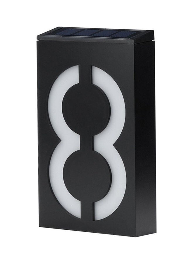 نيبمينينت مصباح على شكل رقم منزل يعمل بالطاقة الشمسية أسود/ أبيض - Image 1