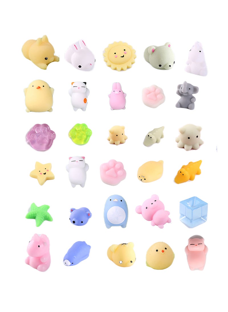 Splendors 30 pcs Squishy Toys Mini Squishy Stress Relief Toy Set Animal Party Favors For Kids Colorful Bulk Classroom Prizes Rewards  - Image 1
