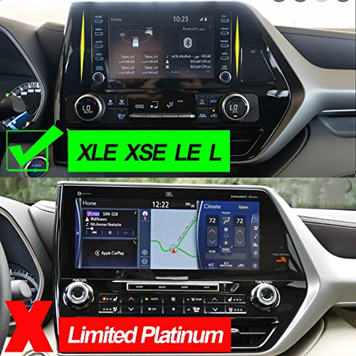 XITER Carbon Fiber Navigation Panel Trim Cover Interior Central Control Air Conditioning Vents Frame Panel Cover Trim Automobile Accessories For For Toyota Highlander XSE XLE LE L 2020-2025 - Image 2