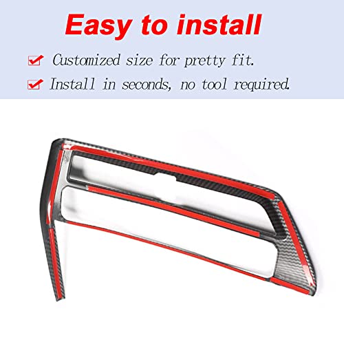 XITER Carbon Fiber Navigation Panel Trim Cover Interior Central Control Air Conditioning Vents Frame Panel Cover Trim Automobile Accessories For For Toyota Highlander XSE XLE LE L 2020-2025 - Image 5