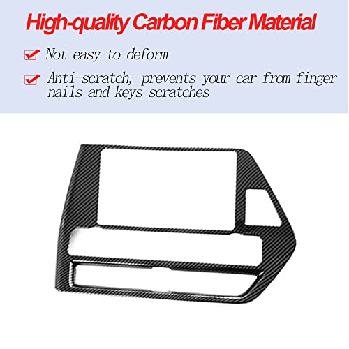 XITER Carbon Fiber Navigation Panel Trim Cover Interior Central Control Air Conditioning Vents Frame Panel Cover Trim Automobile Accessories For For Toyota Highlander XSE XLE LE L 2020-2025 - Image 4